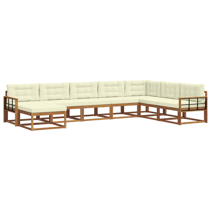 Set de canapele de exterior cu pernă 8 pcs Natural și Crem - WALTI WALTI