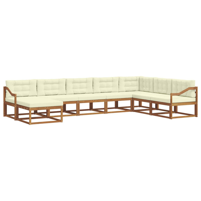 Set de canapele de exterior cu pernă 8 pcs Natural și Crem - WALTI WALTI