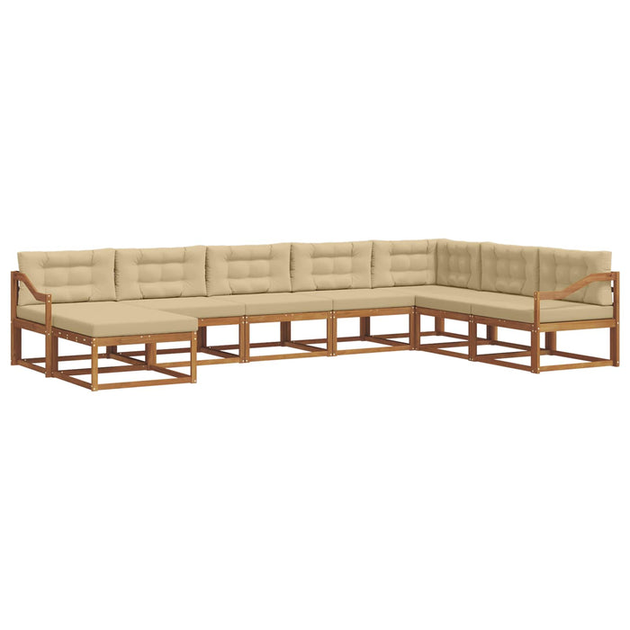 Set de canapele de exterior cu pernă 8 pcs Natural și Bej - WALTI WALTI