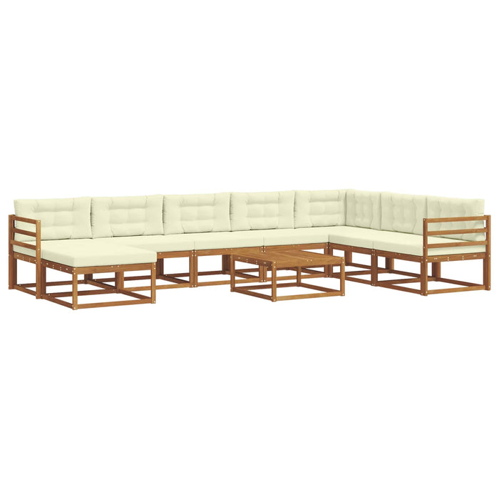 Set de canapele de exterior cu pernă 9 pcs Natural și Crem - WALTI WALTI