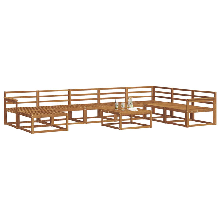 Set de canapele de exterior 9 pcs natural Lemn Solid de Acacia - WALTI WALTI