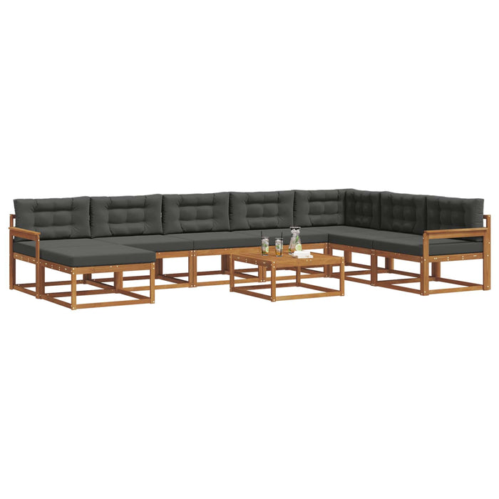 Set de canapele de exterior cu pernă 9 pcs Natural și Antracit - WALTI WALTI