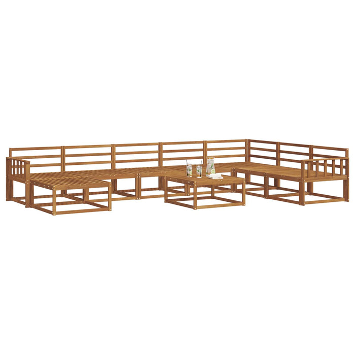 Set de canapele de exterior 9 pcs natural Lemn Solid de Acacia - WALTI WALTI