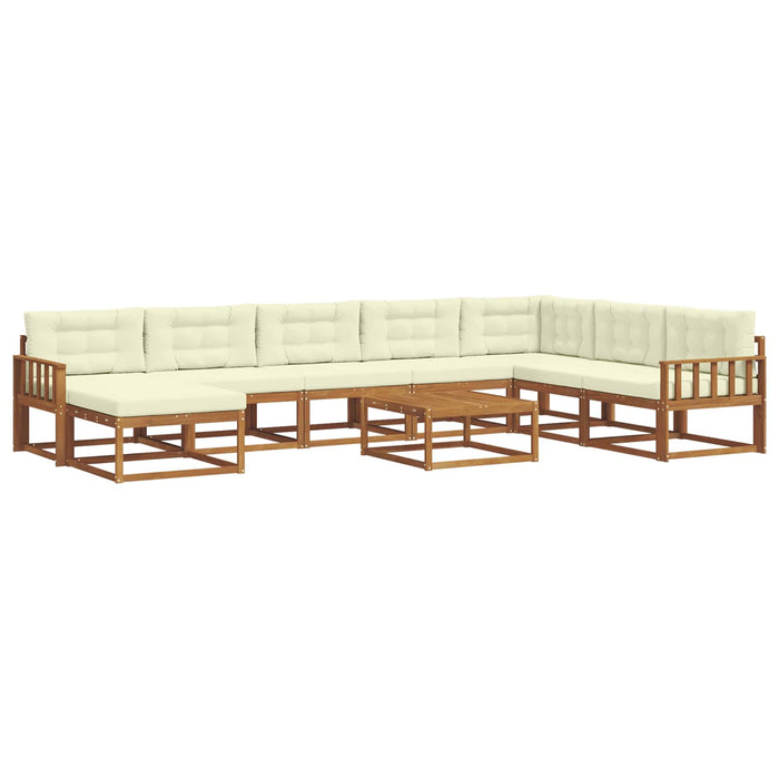 Set de canapele de exterior cu pernă 9 pcs Natural și Crem - WALTI WALTI