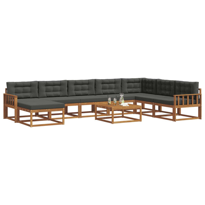 Set de canapele de exterior cu pernă 9 pcs Natural și Antracit - WALTI WALTI
