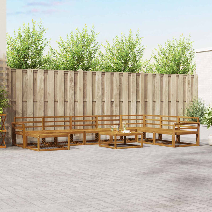 Set de canapele de exterior 9 pcs natural Lemn Solid de Acacia - WALTI WALTI