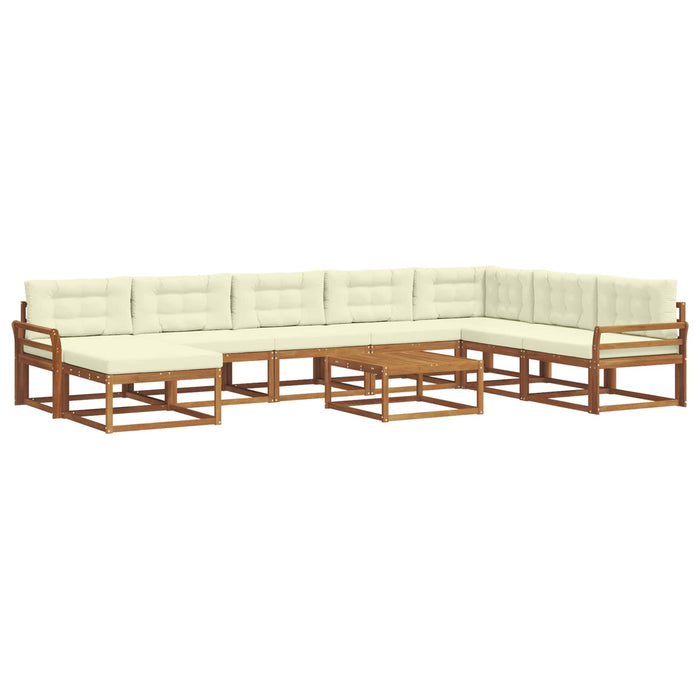 Set de canapele de exterior cu pernă 9 pcs Natural și Crem - WALTI WALTI