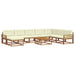 Set de canapele de exterior cu pernă 9 pcs Natural și Crem - WALTI WALTI