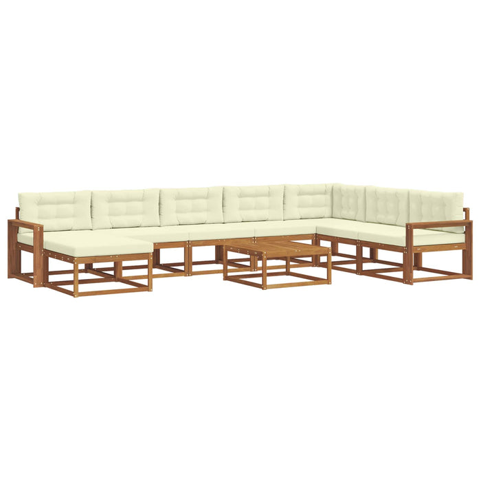 Set de canapele de exterior cu pernă 9 pcs Natural și Crem - WALTI WALTI