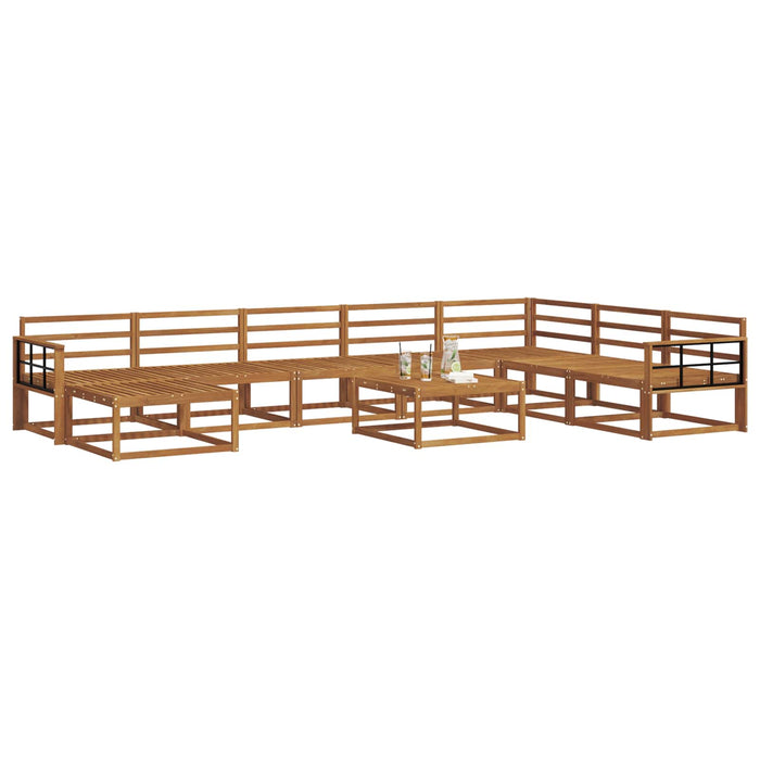Set de canapele de exterior 9 pcs natural Lemn Solid de Acacia - WALTI WALTI