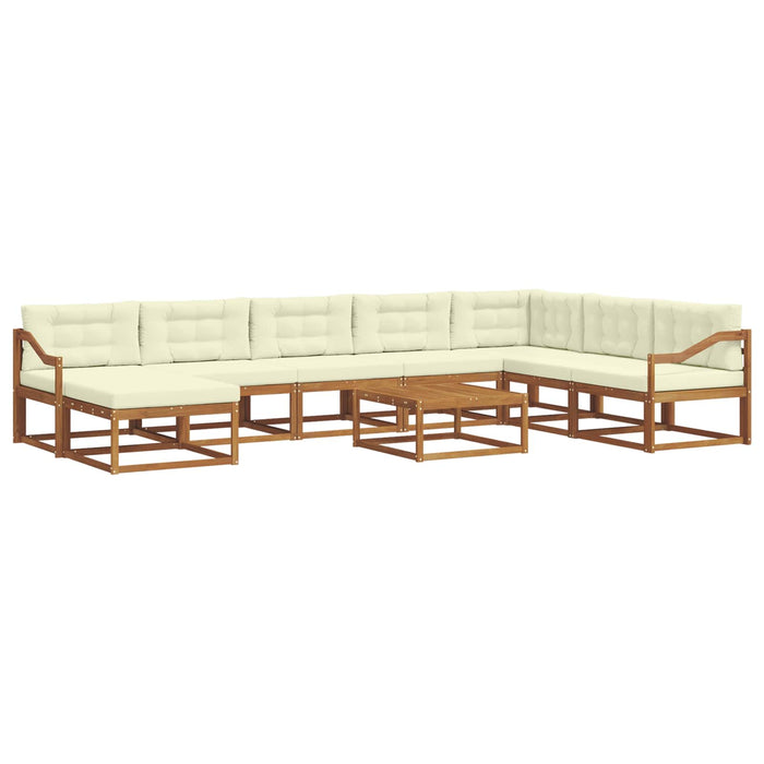 Set de canapele de exterior cu pernă 9 pcs Natural și Crem - WALTI WALTI