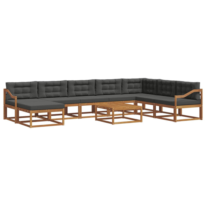 Set de canapele de exterior cu pernă 9 pcs Natural și Antracit - WALTI WALTI