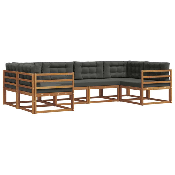 Set de canapele de exterior cu pernă 6 pcs Natural și Antracit - WALTI WALTI