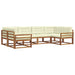 Set de canapele de exterior cu pernă 6 pcs Natural și Crem - WALTI WALTI