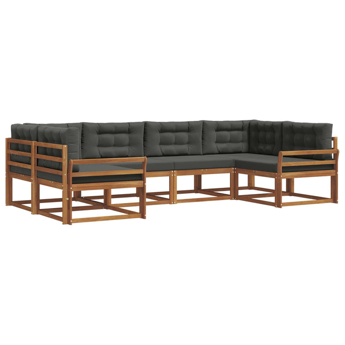Set de canapele de exterior cu pernă 6 pcs Natural și Antracit - WALTI WALTI