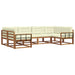 Set de canapele de exterior cu pernă 6 pcs Natural și Crem - WALTI WALTI