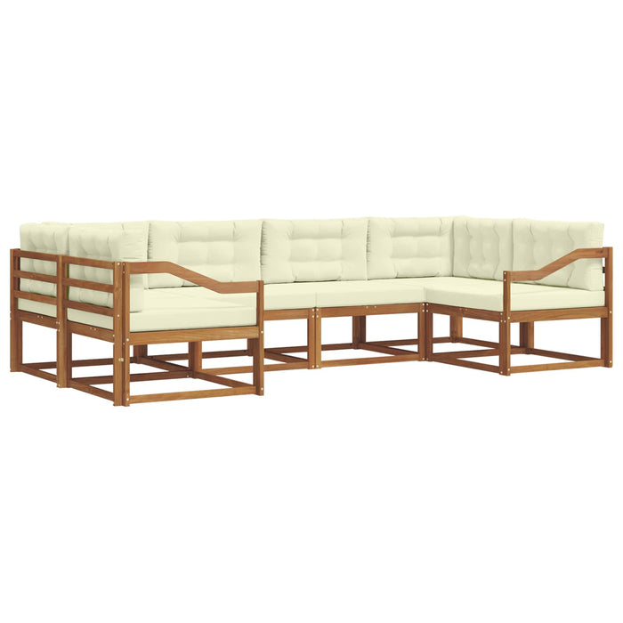 Set de canapele de exterior cu pernă 6 pcs Natural și Crem - WALTI WALTI
