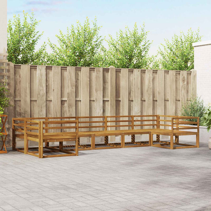 Set de canapele de exterior 7 pcs natural Lemn Solid de Acacia - WALTI WALTI