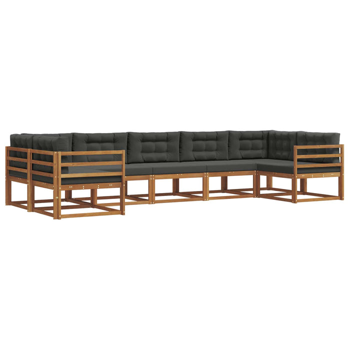 Set de canapele de exterior cu pernă 7 pcs Natural și Antracit WALTI