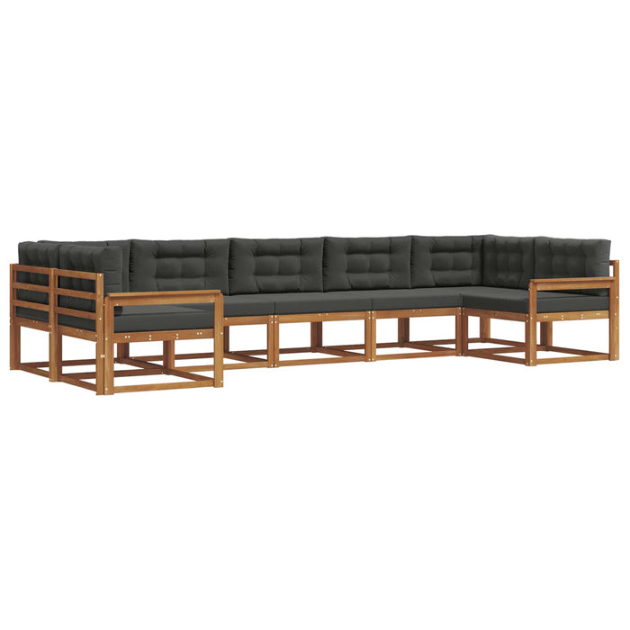 Set de canapele de exterior cu pernă 7 pcs Natural și Antracit WALTI