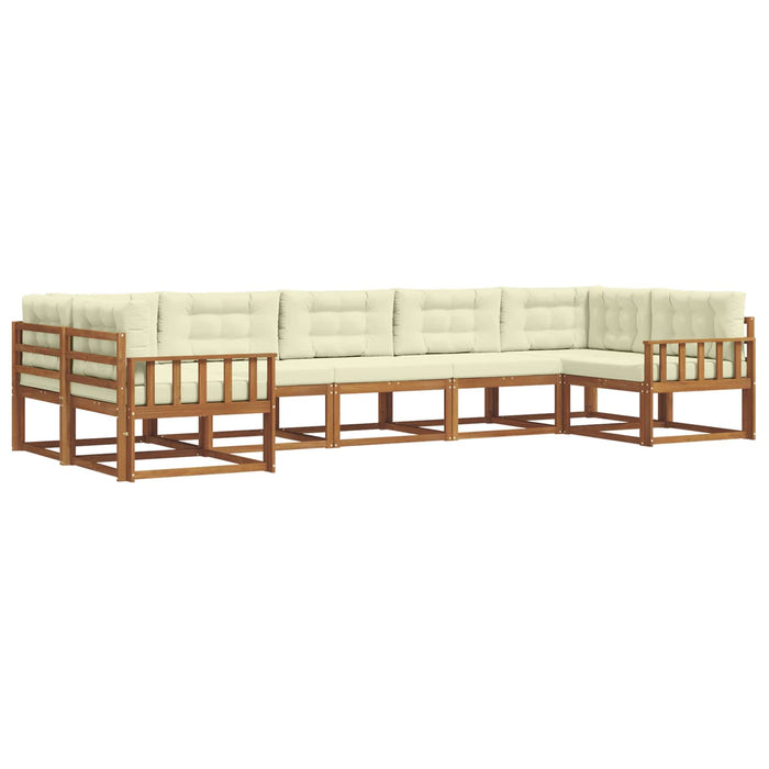 Set de canapele de exterior cu pernă 7 pcs Natural și Crem - WALTI WALTI