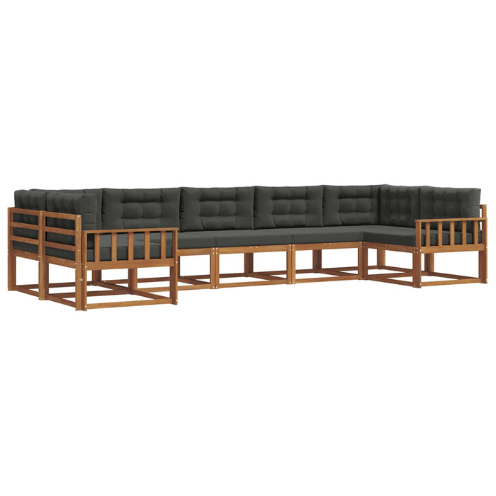 Set de canapele de exterior cu pernă 7 pcs Natural și Antracit WALTI