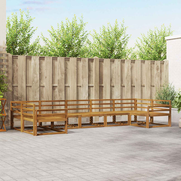 Set de canapele de exterior 7 pcs natural Lemn Solid de Acacia - WALTI WALTI