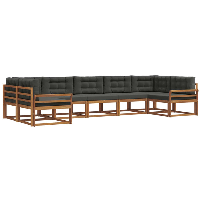 Set de canapele de exterior cu pernă 7 pcs Natural și Antracit WALTI