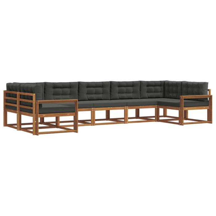 Set de canapele de exterior cu pernă 7 pcs Natural și Antracit WALTI