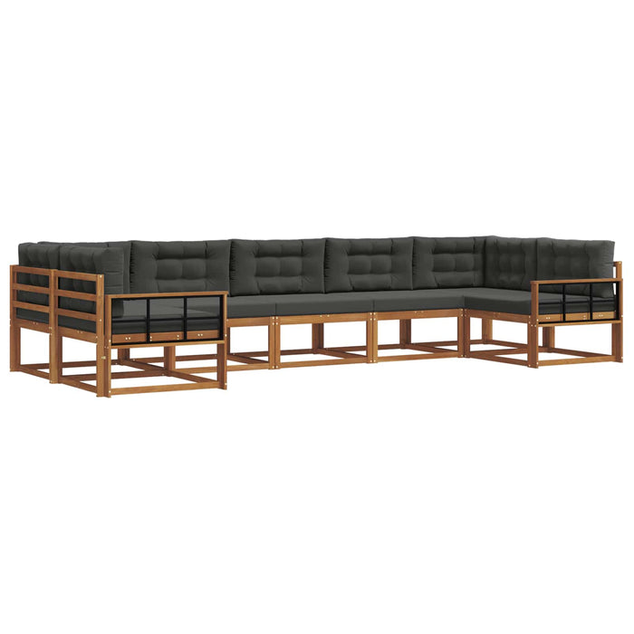 Set de canapele de exterior cu pernă 7 pcs Natural și Antracit WALTI