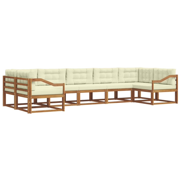 Set de canapele de exterior cu pernă 7 pcs Natural și Crem - WALTI WALTI