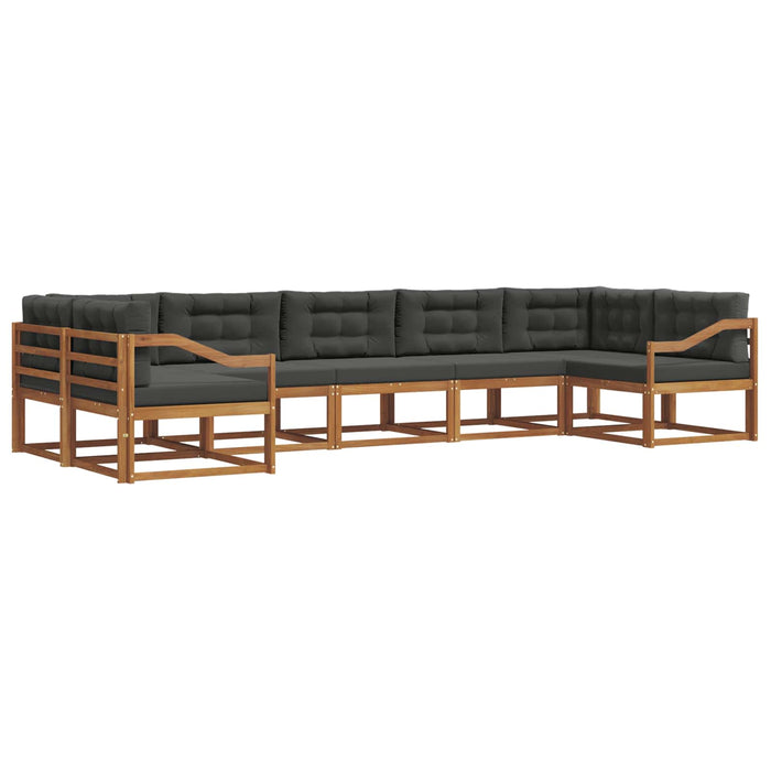 Set de canapele de exterior cu pernă 7 pcs Natural și Antracit WALTI