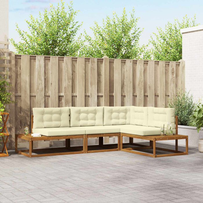 Set de canapele de exterior 4 Bucată Natural și Crem - WALTI WALTI