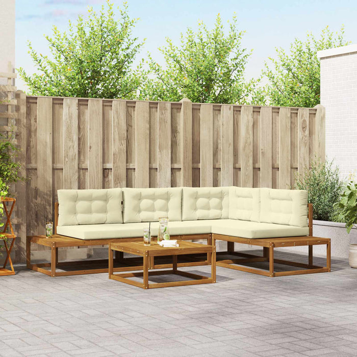 Set de canapele de exterior 5 Bucată Natural și Crem - WALTI WALTI
