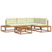 Set de canapele de exterior 5 Bucată Natural și Crem - WALTI WALTI