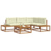 Set de canapele de exterior 5 Bucată Natural și Crem - WALTI WALTI