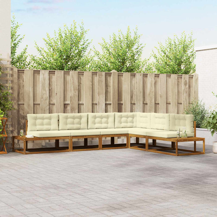 Set de canapele de exterior 6 Bucată Natural și Crem - WALTI WALTI