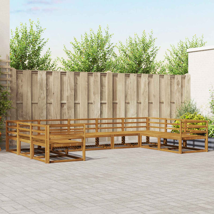 Set de canapele de exterior 9 pcs natural Lemn Solid de Acacia WALTI