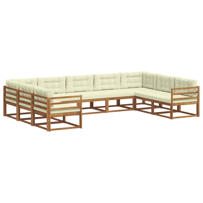 Set de canapele de exterior cu pernă 9 pcs Natural și Crem - WALTI WALTI