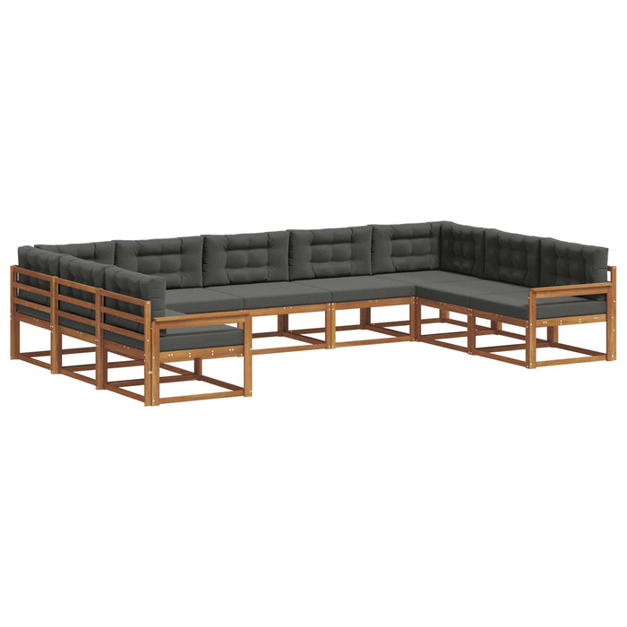 Set de canapele de exterior cu pernă 9 pcs Natural și Antracit WALTI