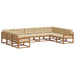 Set de canapele de exterior cu pernă 9 pcs Natural și Bej - WALTI WALTI