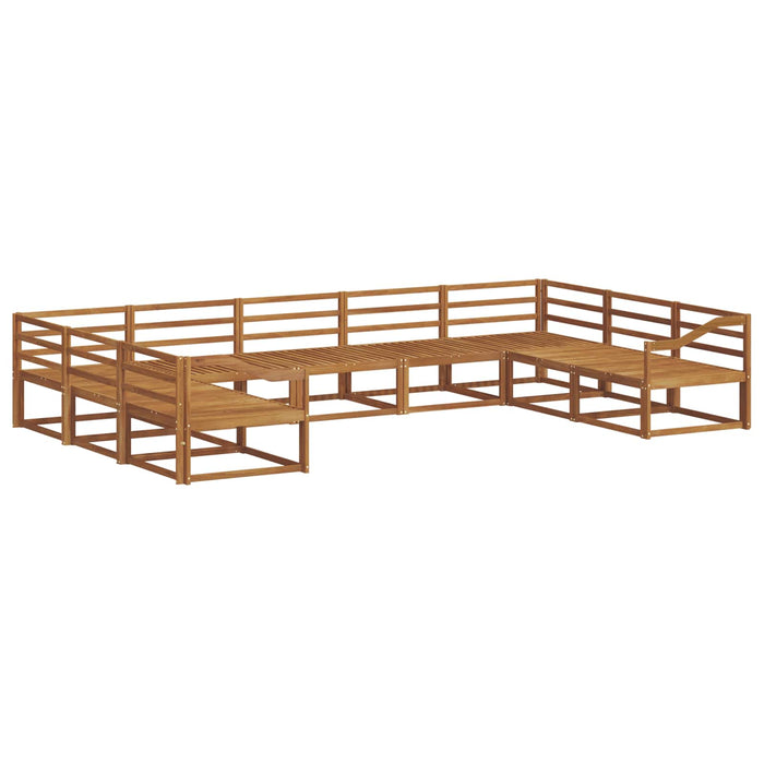 Set de canapele de exterior 9 pcs natural Lemn Solid de Acacia WALTI