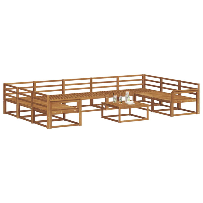 Set de canapele de exterior 10 pcs natural Lemn Solid de Acacia WALTI