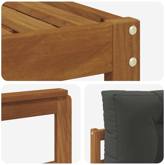 Set de canapele de exterior cu pernă 10 pcs Natural și Antracit WALTI