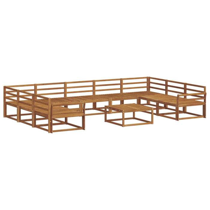 Set de canapele de exterior 10 pcs natural Lemn Solid de Acacia WALTI