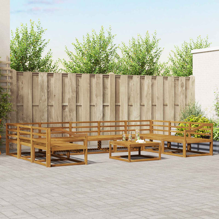 Set de canapele de exterior 10 pcs natural Lemn Solid de Acacia WALTI