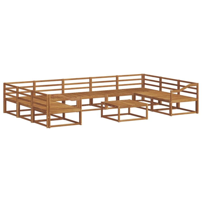 Set de canapele de exterior 10 pcs natural Lemn Solid de Acacia WALTI
