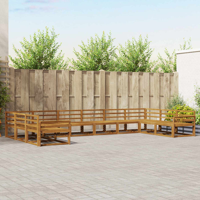 Set de canapele de exterior 10 pcs natural Lemn Solid de Acacia WALTI