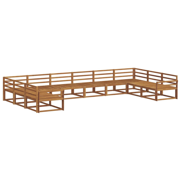Set de canapele de exterior 10 pcs natural Lemn Solid de Acacia WALTI