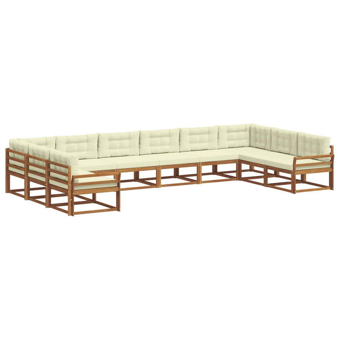 Set de canapele de exterior cu pernă 10 pcs Natural și Crem - WALTI WALTI
